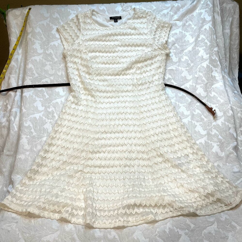 Sharagano Woman, Cream Color Dress, 14W